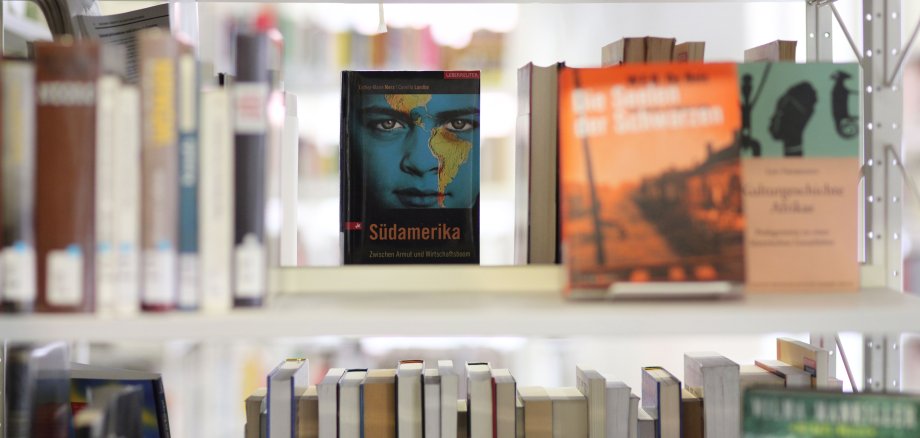 Sachbuchregal in der Stadtbibliothek