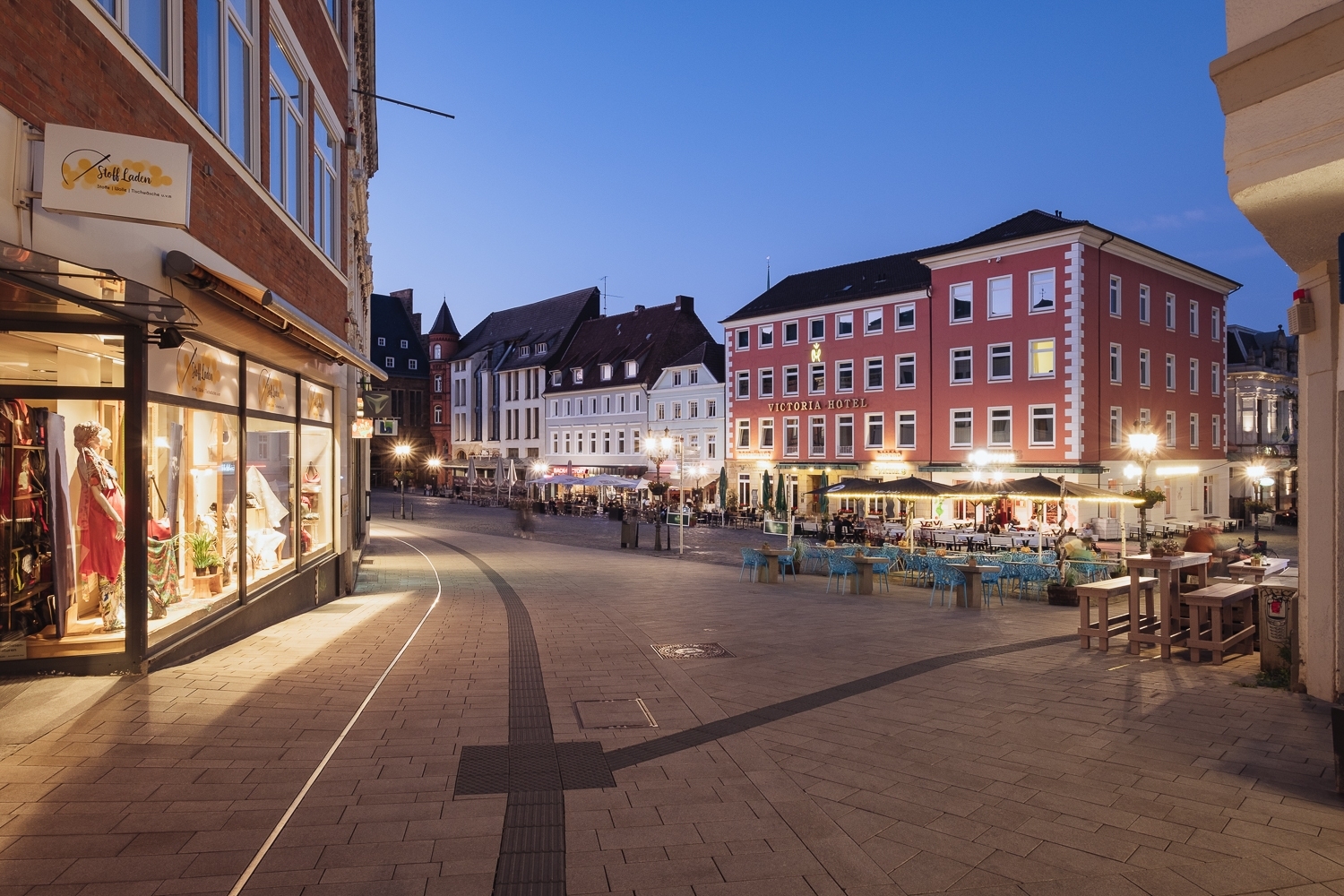 Blick in die Mindener Fußgängerzone