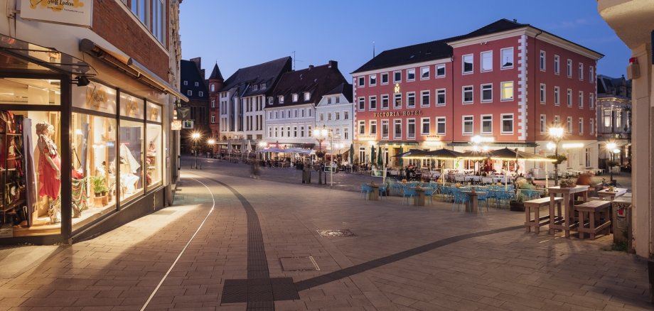 Blick in die Mindener Fußgängerzone