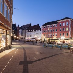 Blick in die Mindener Fußgängerzone