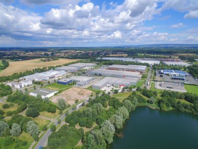 Luftaufnahme eines Gewerbegebietes in Minden