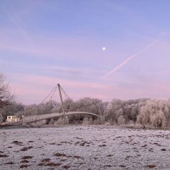 Glacisbrücke im Winter