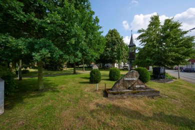 Stadtbezirk Häverstädt Jahreszahlen auf einem Stein im Stadtbezirk Häverstädt