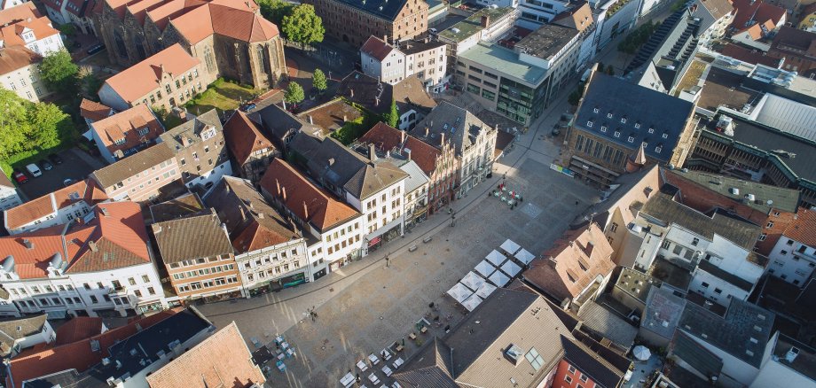 Luftbild Marktplatz Minden Mindener Marktplatz von oben