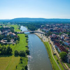 Luftbild Minden - Blick auf die Porta