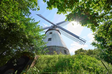 Meißen Mühle Historische Windmühle im Stadtbezirk Meißen