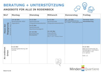 Beratungsangebote QM Rodenbeck