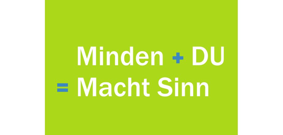 Grafik mit dem Claim "Minden+du=macht Sinn" zum Start des Bewerbungszeitraums für Auszubildende