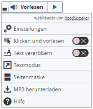 Eine Abbildung der Schaltfläche, mit der Inhalte vorgelesen und übersetzt werden können