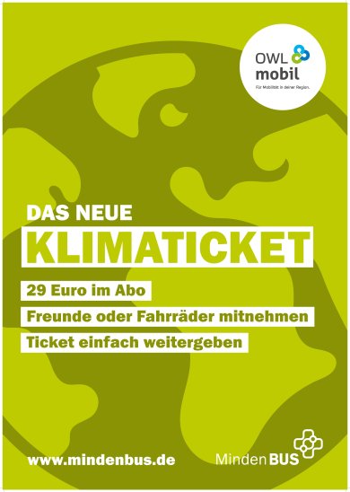 Plakat Klimaticket MindenBUS