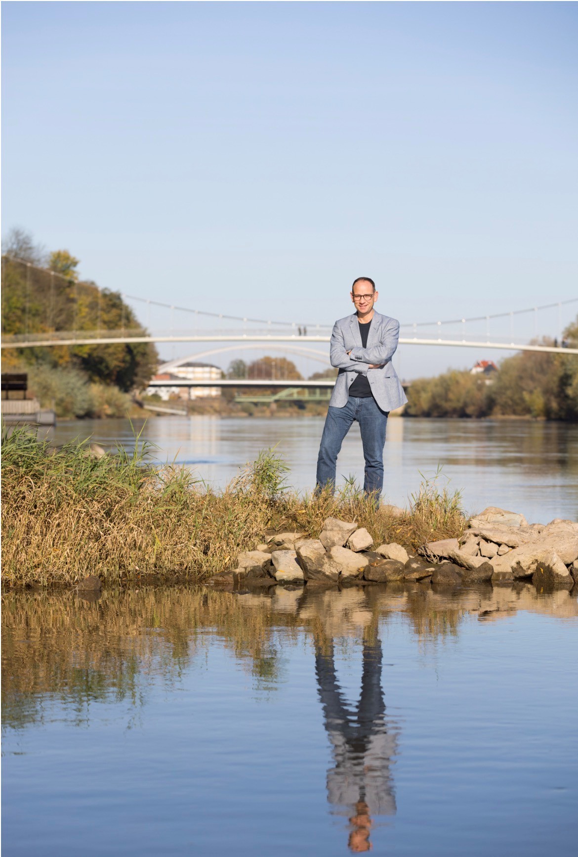 Bürgermeister Peter Kock an der Weser