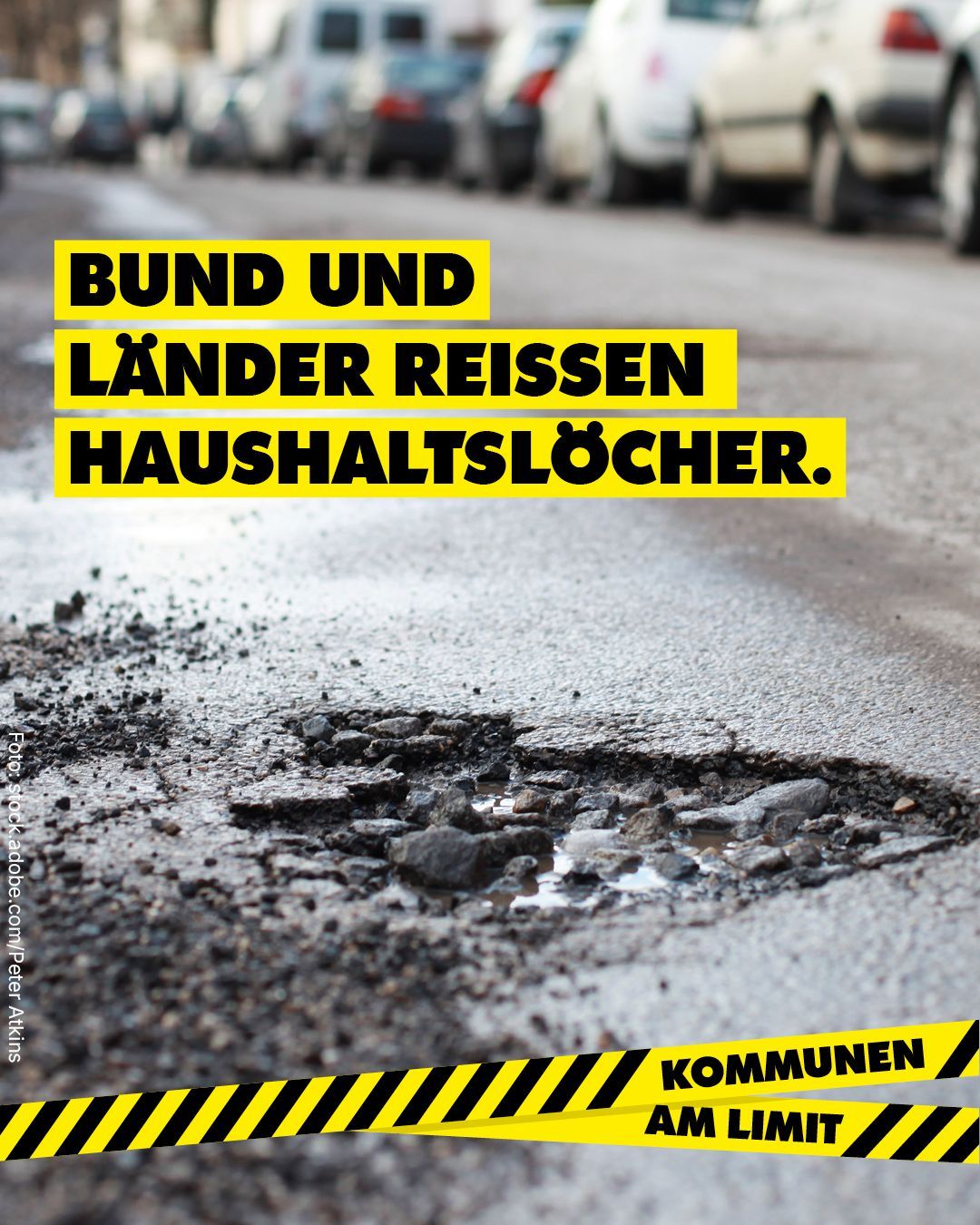 Aktionstag Kommunalfinanzen - Bund und Länder reißen Haushaltslöcher