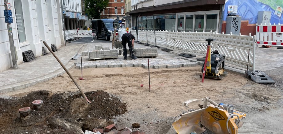 Der Ausbau der Königstraße kommt gut voran Der Ausbau der Königstraße kommt gut voran