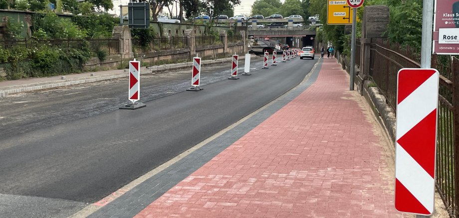 Der Radweg auf der Südseite wurde neu gemacht
