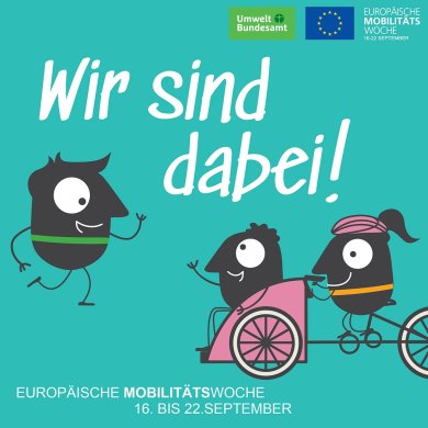 Europäische Mobilitätswoche 2025 Eine bunte Grafik zur Europäischen Mobilitätswoche 2025 vom 16. bis 22. September