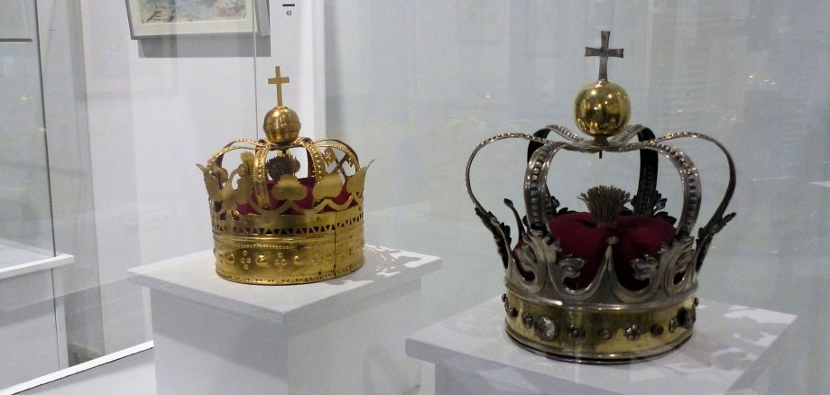 Silberne und feuervergoldete Schützenkrone, 1733 & 19. Jahrhundert