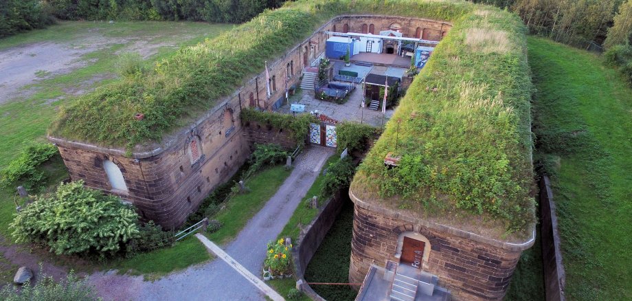 Luftbild Fort A auf der rechten Weserseite Luftbild Fort A auf der rechten Weserseite