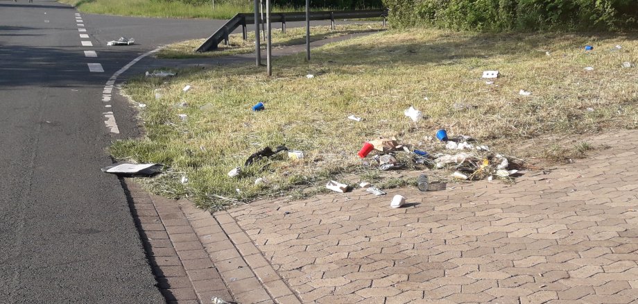 Hinterlassenschaften vom Vatertag: Viel Müll am Weserradweg