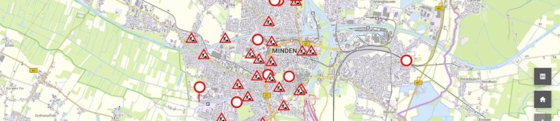 Die Baustellenkarte bietet eine gute Übersicht viele Informationen über die einzelnen Maßnahmen