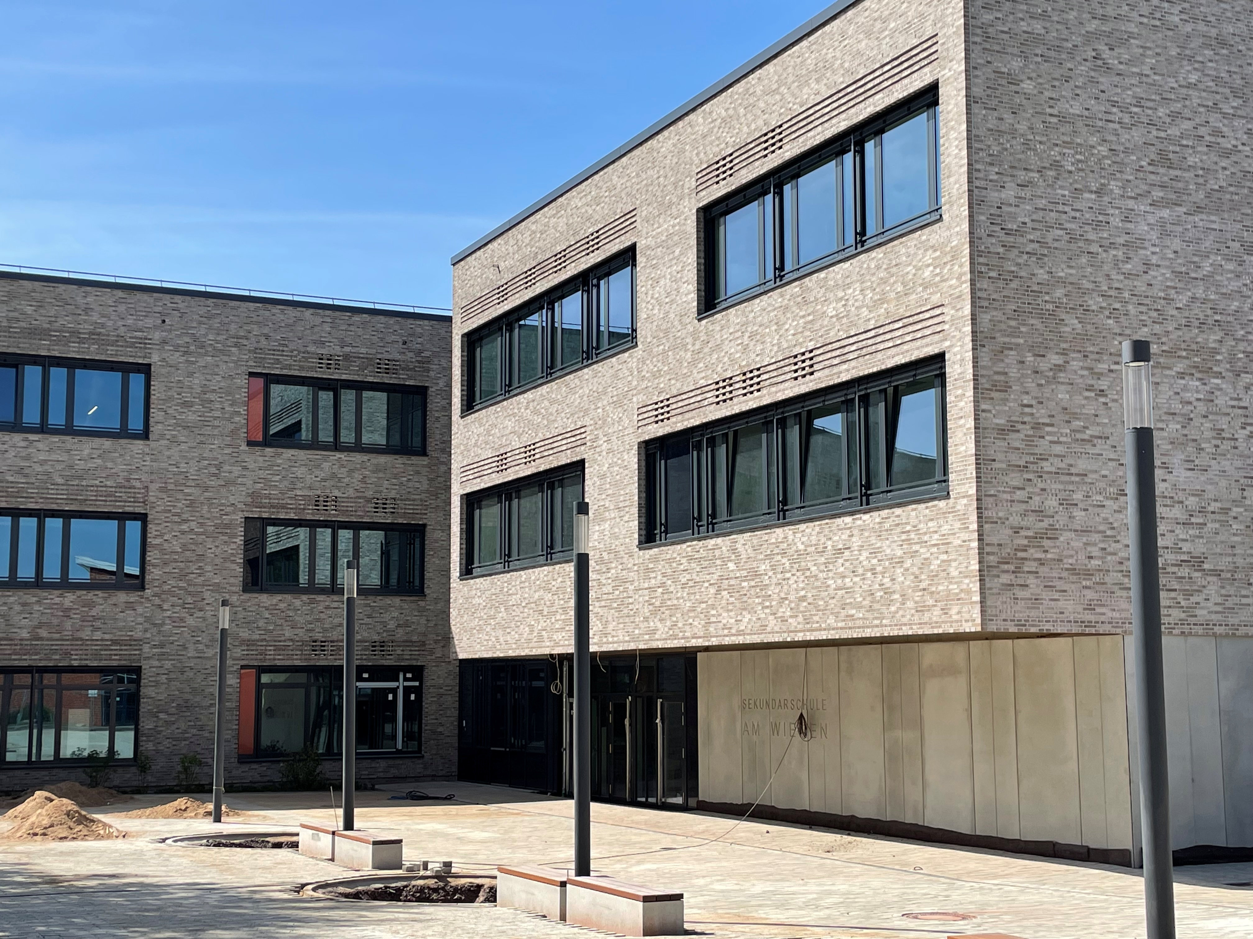 Fast fertig: der Neubau der Sekundarschule in Häverstädt