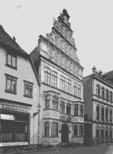 Historische Ansicht des Hauses Bäckerstraße 45 in Minden