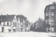 Mindener Museum_Bäckerstraße_Blick vom Wesertor_1894 Blick vom Wesertor auf die Bäckerstraße aus dem Jahr 1894 oder davor