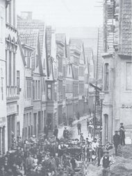 Mindener Museum_Bäckerstraße von Osten_1891 Blick von Osten auf die Bäckerstraße 34 bis 6 aus dem Jahr 1891