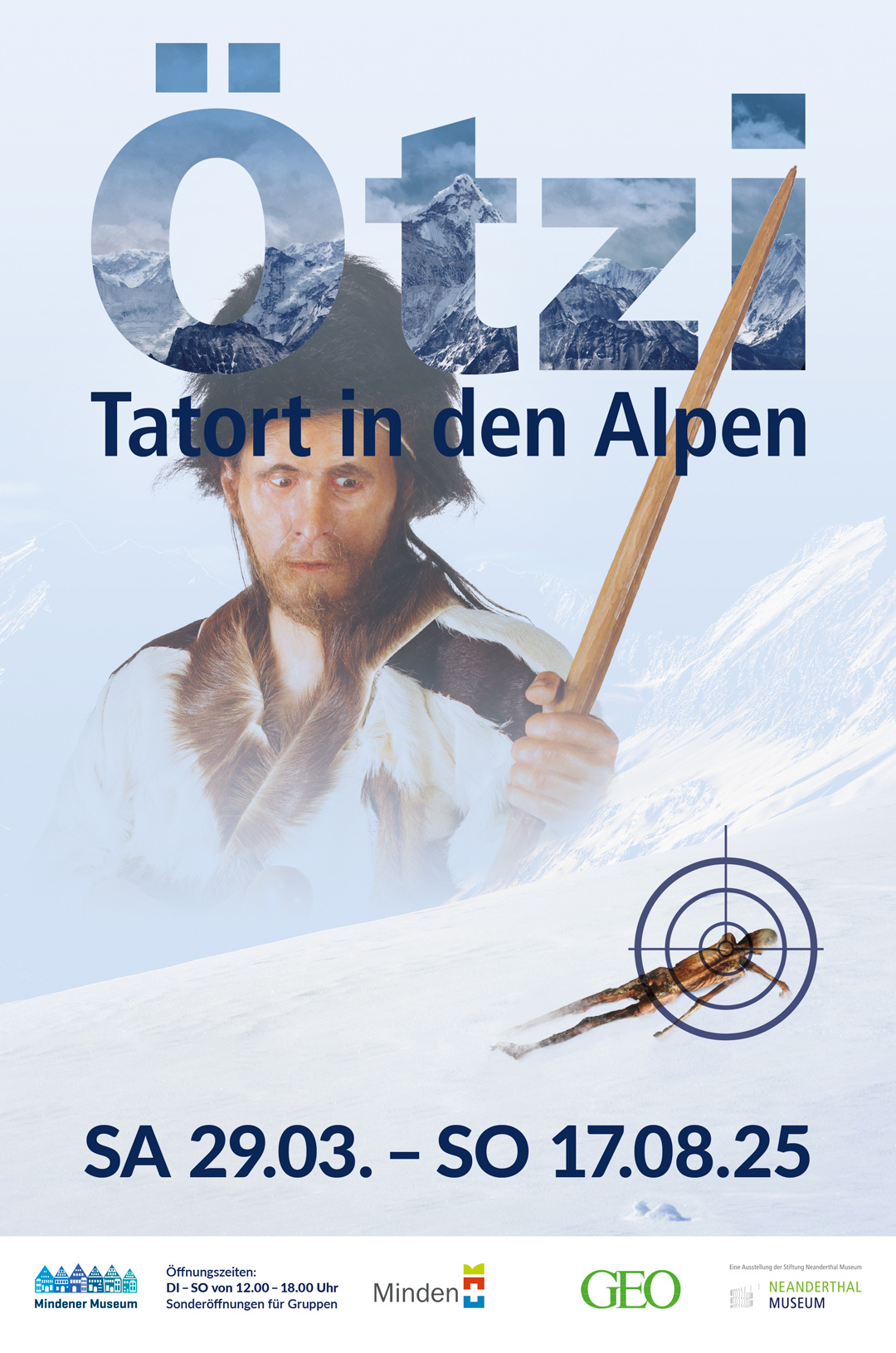 Plakat Ötzi in den Alpen Plakat Ötzi in den Alpen