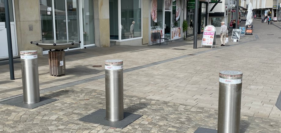 Anlage in der Bäckerstraße: Wenn Veranstaltungen laufen, bleiben die Poller oben