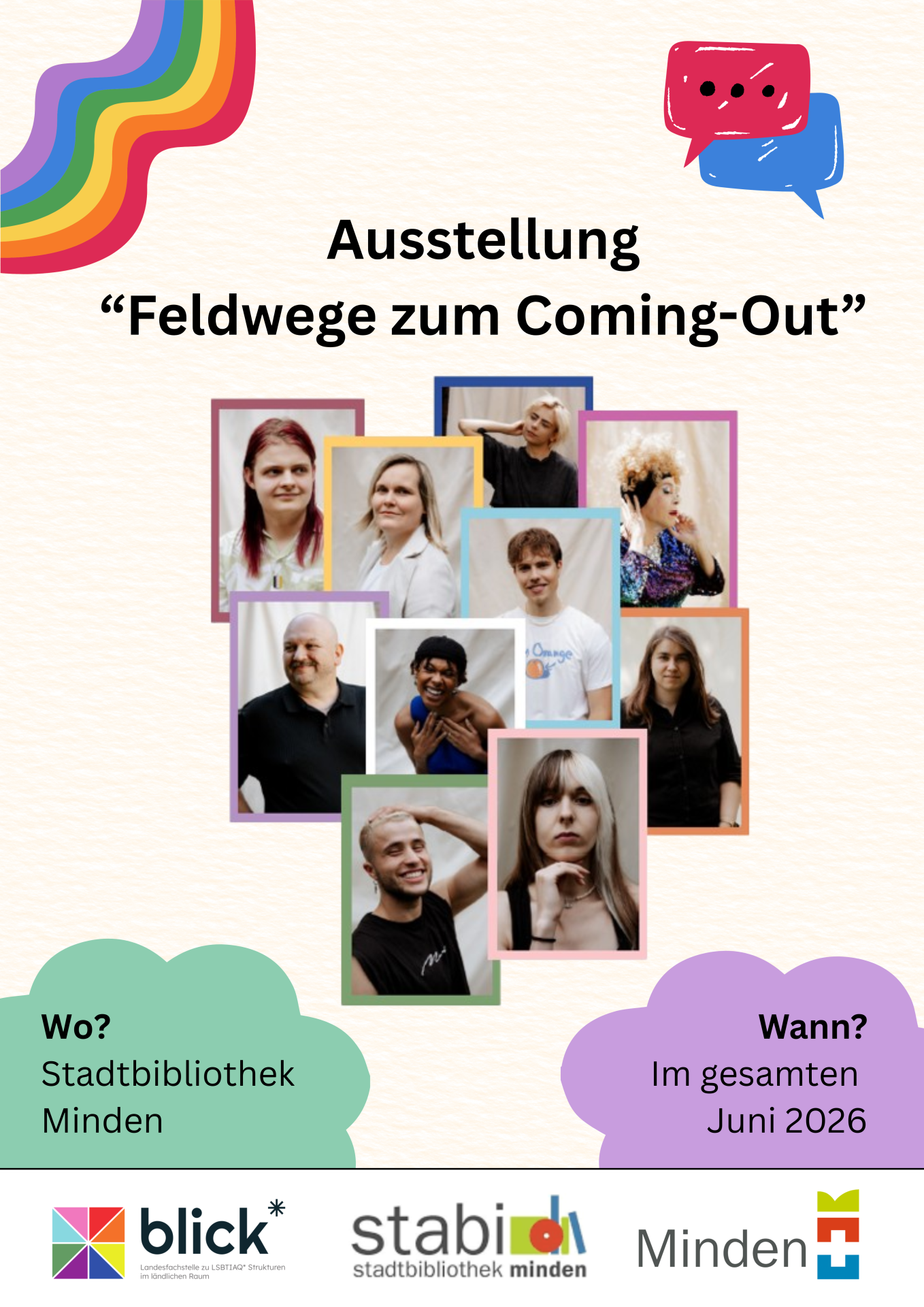 Stabi Ausstellung Plakat A3_Ausstellung Feldwege zum Coming-Out Stabi Ausstellung Plakat A3_Ausstellung Feldwege zum Coming-Out