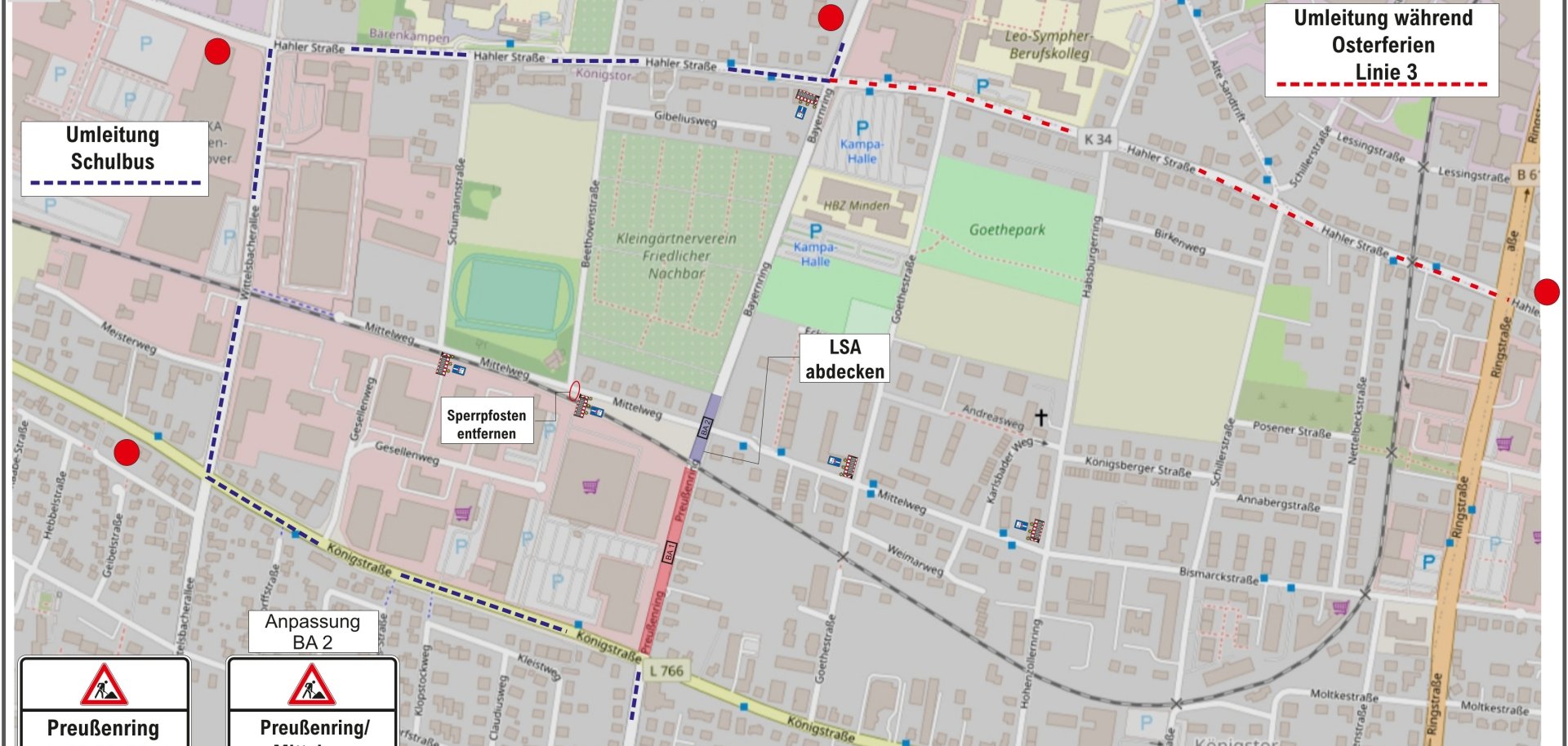Umleitung Preußenring Buslinie 3 Umleitung Preußenring Buslinie 3