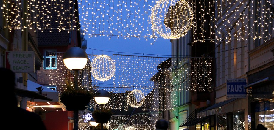 Weihnachtsbeleuchtung in der Mindener Innenstadt