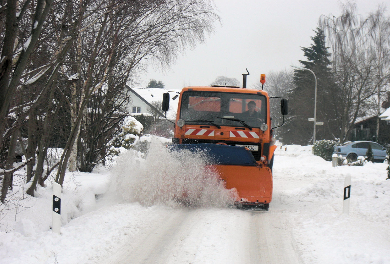 Räumfahrzeuge der SBM im Einsatz