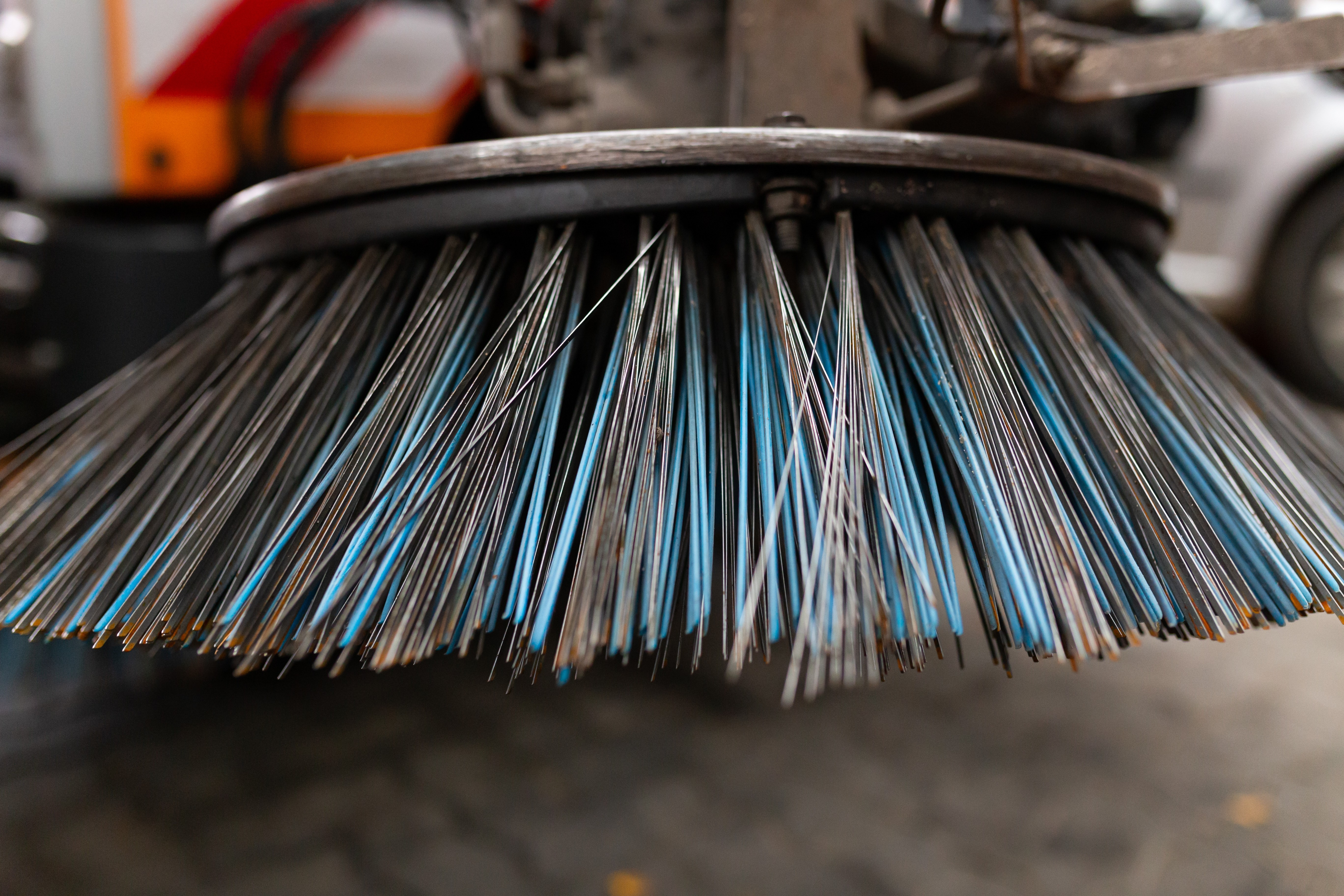 Reinigungsbürste Eine Bürste zur Straßenreinigung