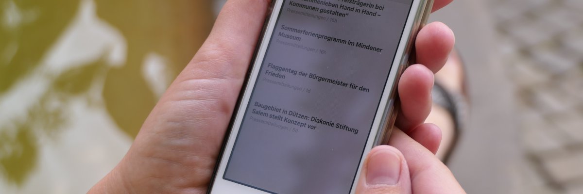 RSS-Feed Nachrichtenticker Newsletter Innansicht StartMindenUP @Peter Hübbe