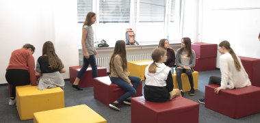 Sitzwürfelraum im Haus der Bildung