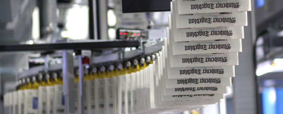 Produktion des Mindener Tageblatts bei J.C.C. Bruns