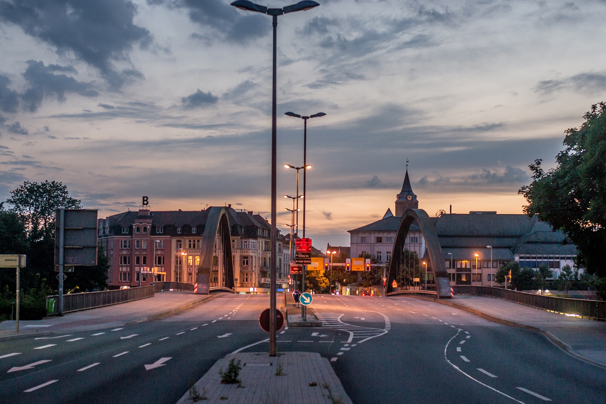 Weserbrücke am Abend Weserbrücke am Abend