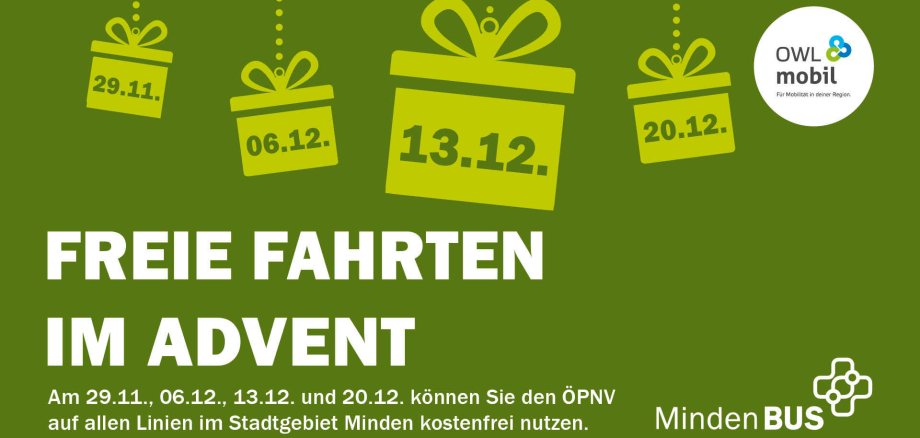 Info zur Aktion kostenfreies Busfahren im Advent 2025