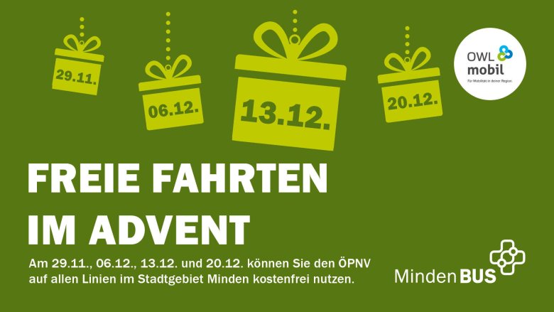 Info zur Aktion kostenfreies Busfahren im Advent 2025