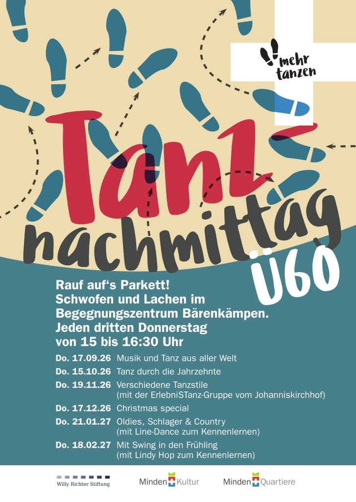 Plakat_Tanznachmittage Ü60 im Begegnungszentrum Bärenkämpen Plakat_Tanznachmittage Ü60 im Begegnungszentrum Bärenkämpen