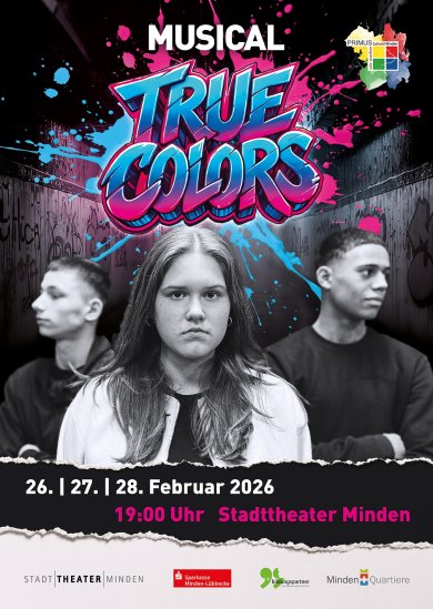 Plakat zum Musical True Colors PRIMUS-Schule Minden